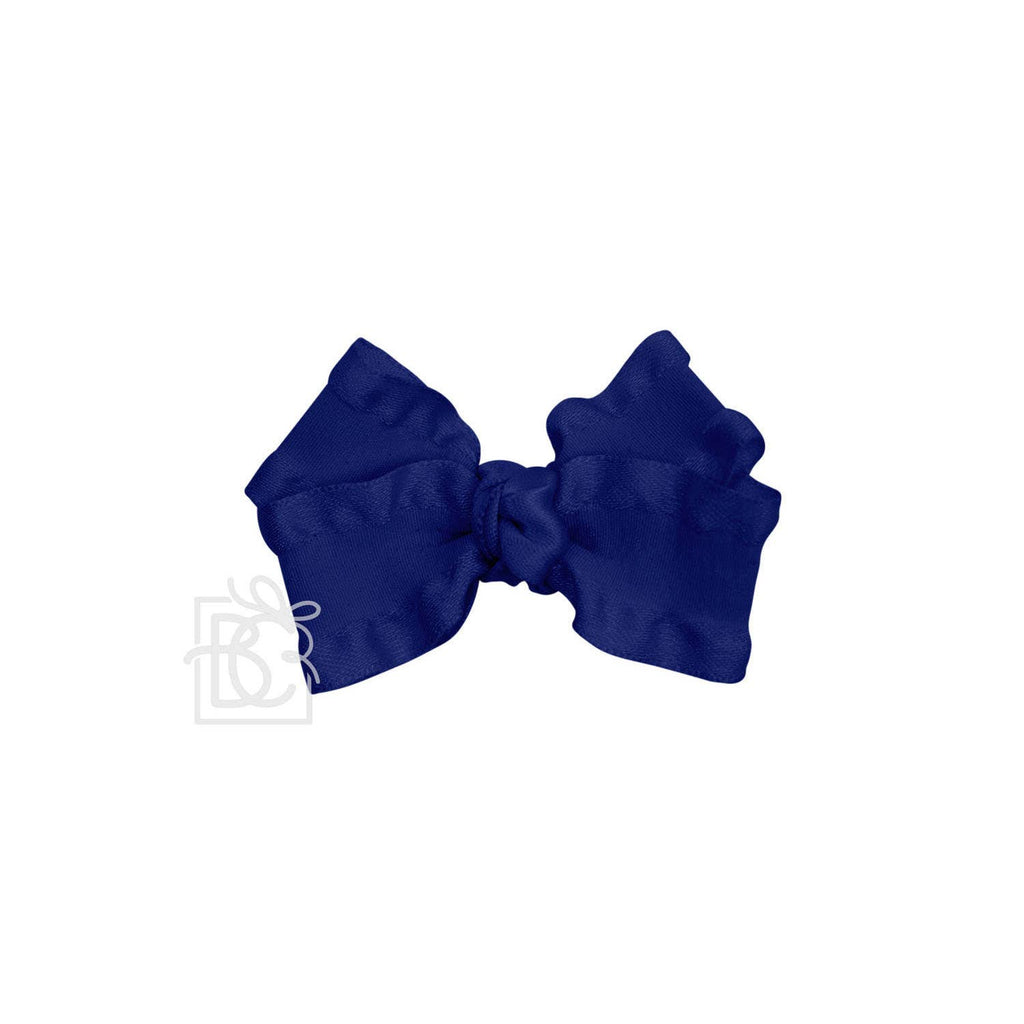 DOUBLE RUFFLE BOW ON CLIP