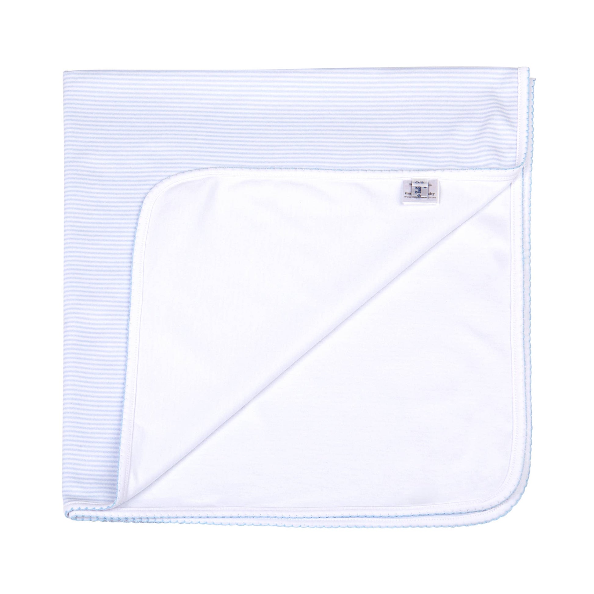 Mini Stripes Receiving Blanket - Blue