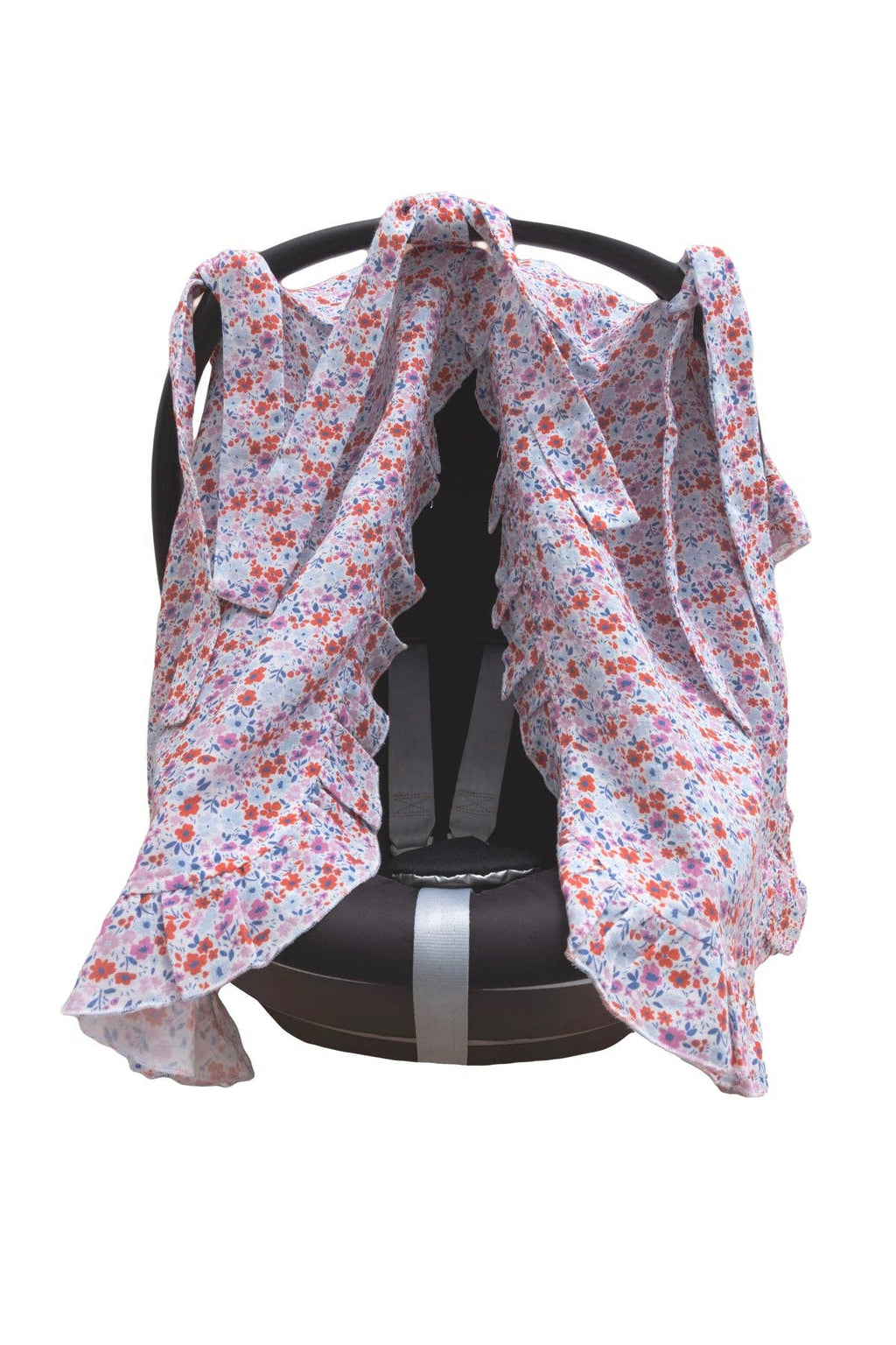 Stroller Cover SET- Tiny Flowers / Red