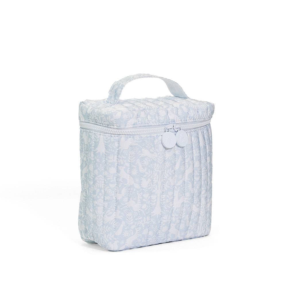 QUILTED GO GO LUNCH INSULATED BAG - WOODLAND BLUE