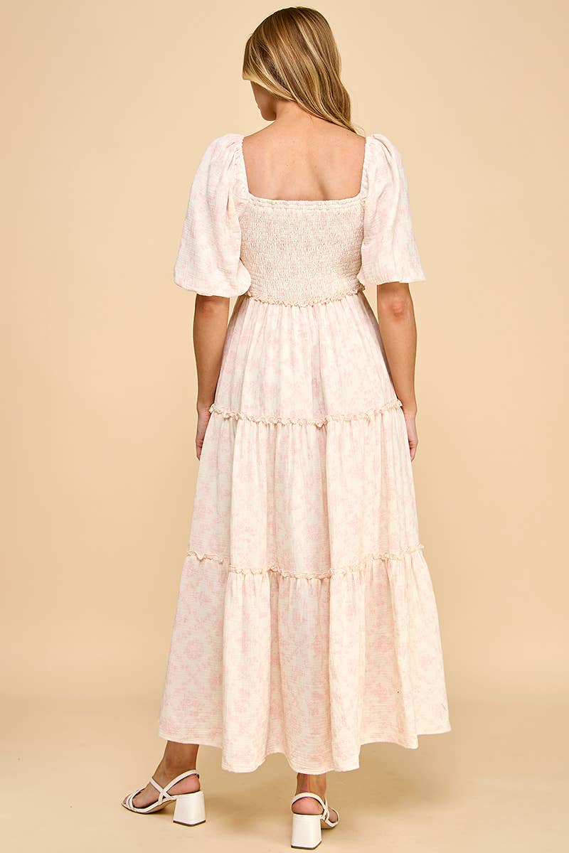Hattie Porcelain Tiered Maxi