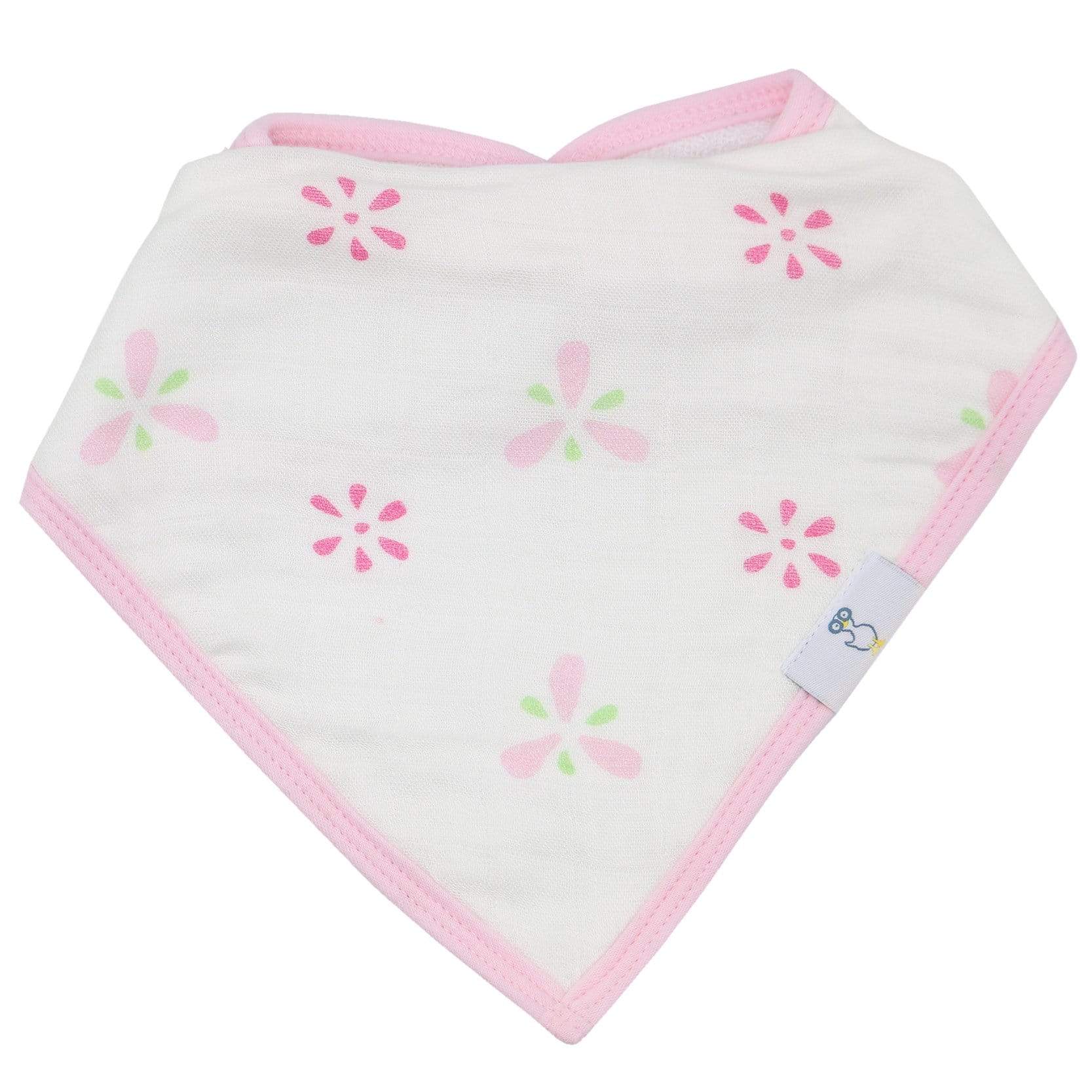 2 PK Muslin & Terry Cloth Bib Set Watermelons/Flowers