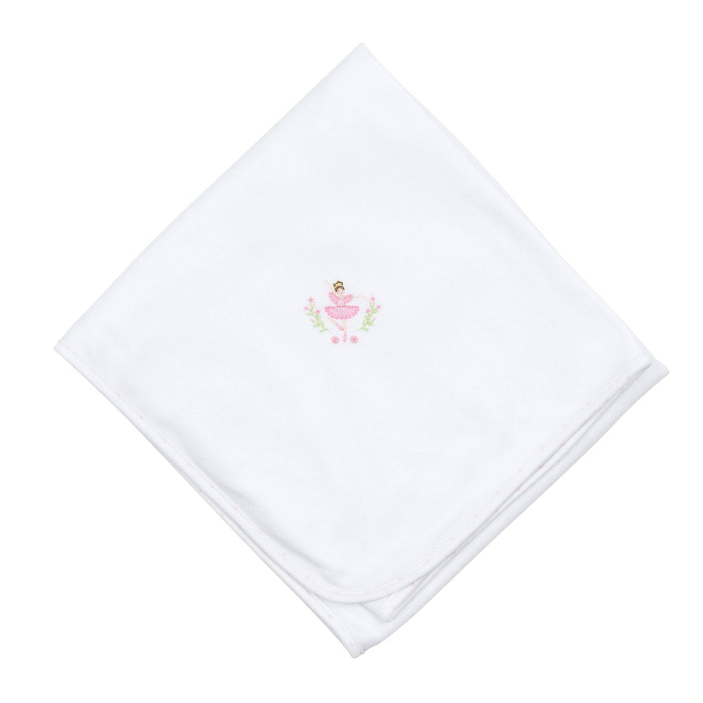 Twinkle Toes Embroidered Receiving Blanket