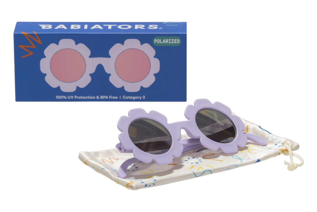 Iris Polarized Flower Sunglasses with Mirrored Lens