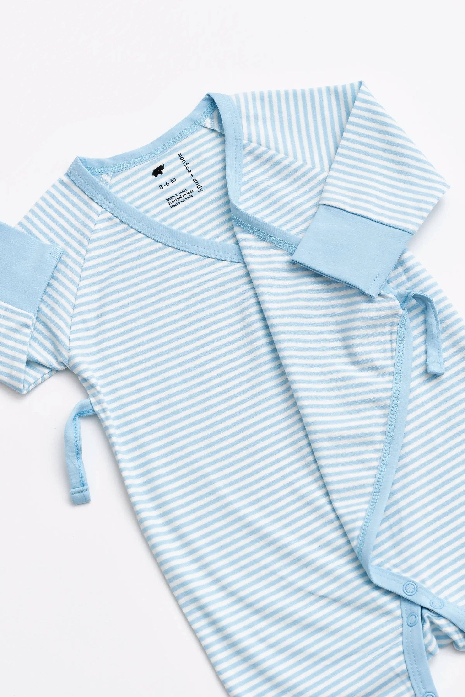Kimono Tie One-Piece Ice French Stripe