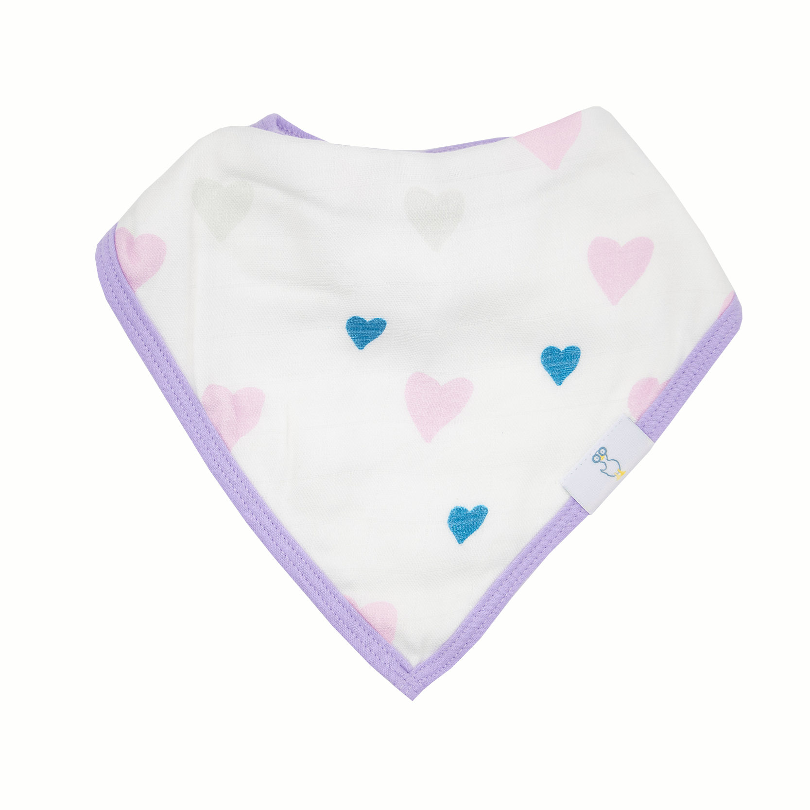 Cloth Bib Set Hearts/Birds