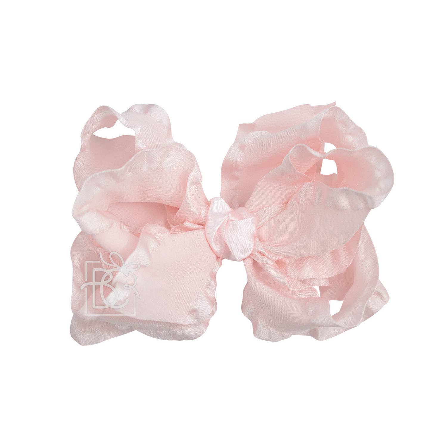 DOUBLE RUFFLE BOW ON CLIP