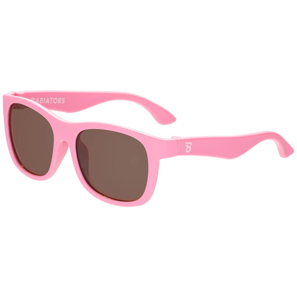 Candy Pink Navigator Sunglasses with Amber Lenses