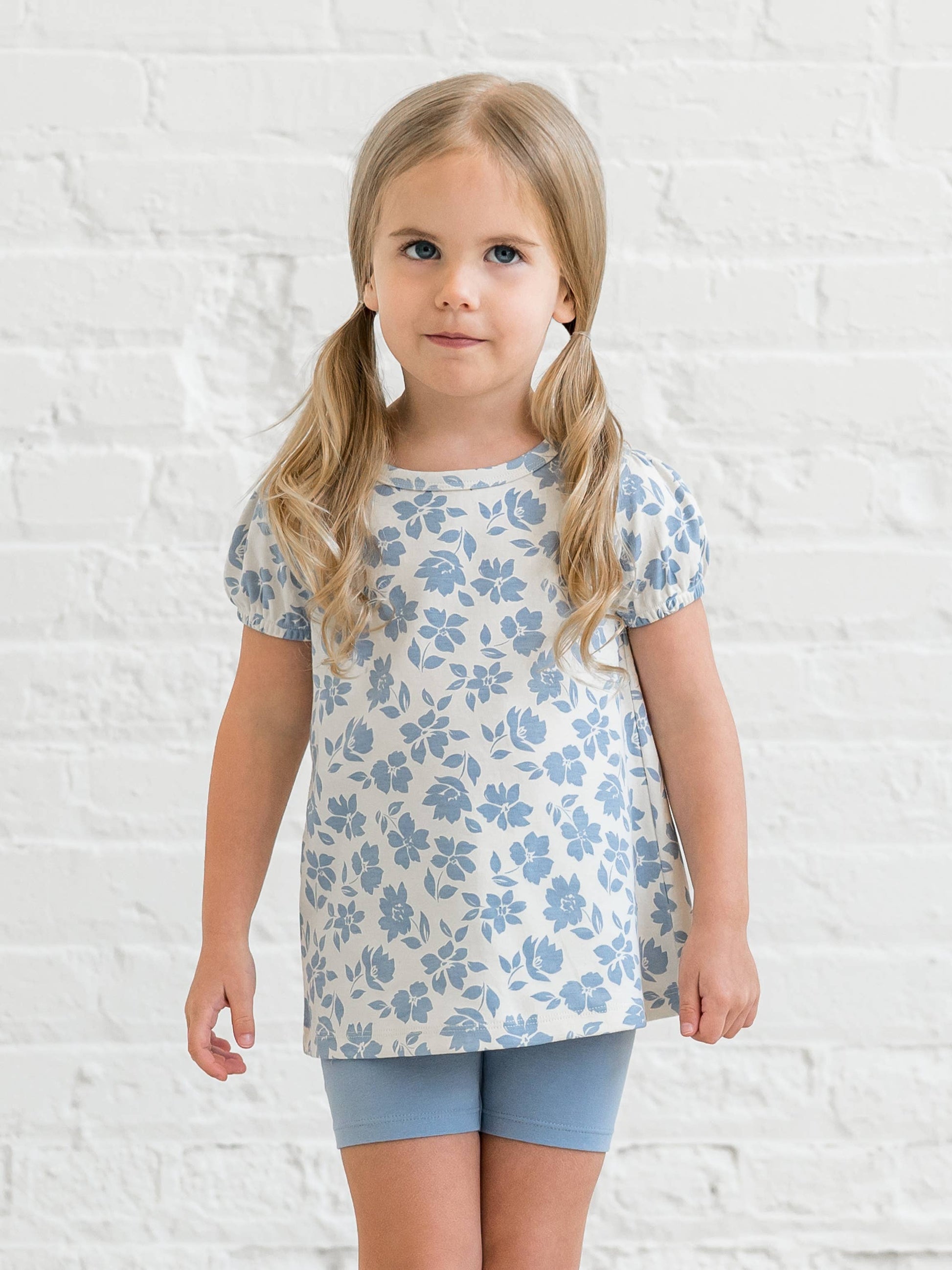 Cora Tulip Tee - Gia Floral / Rain