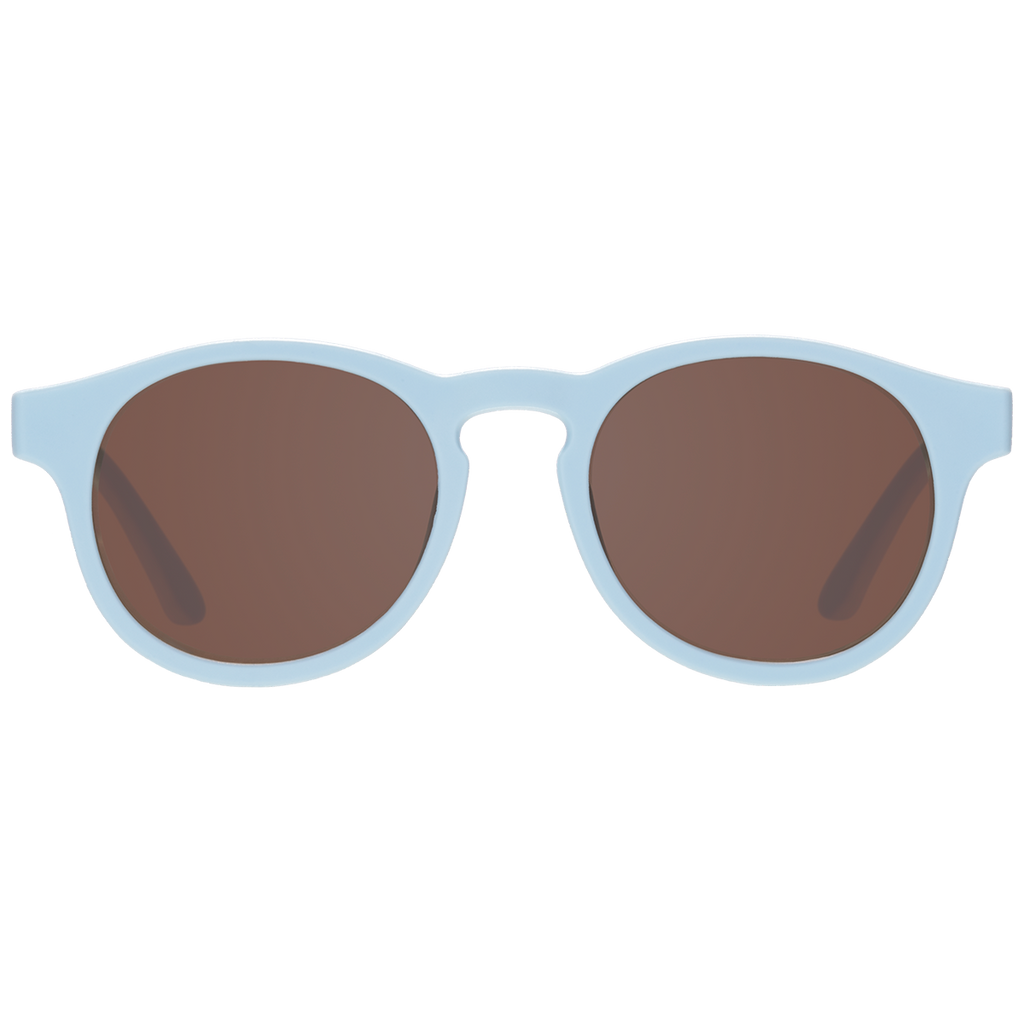 Baby Blue Keyhole sunglasses with Amber Lens