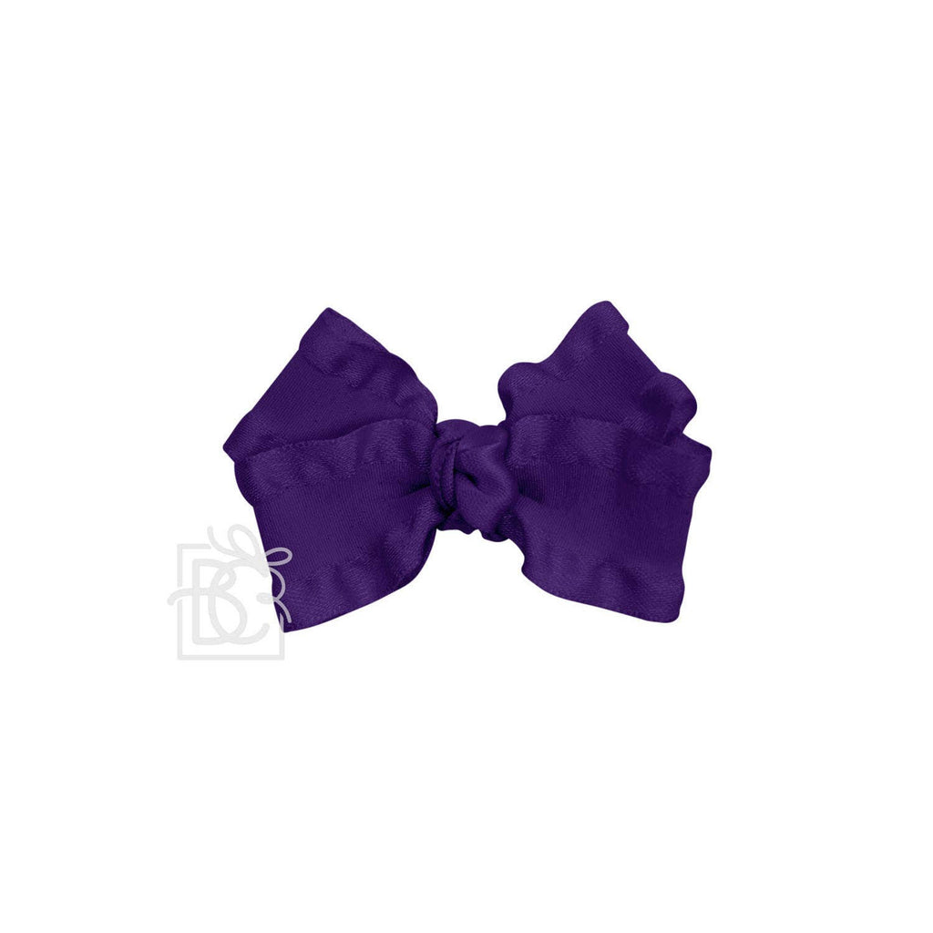 DOUBLE RUFFLE BOW ON CLIP