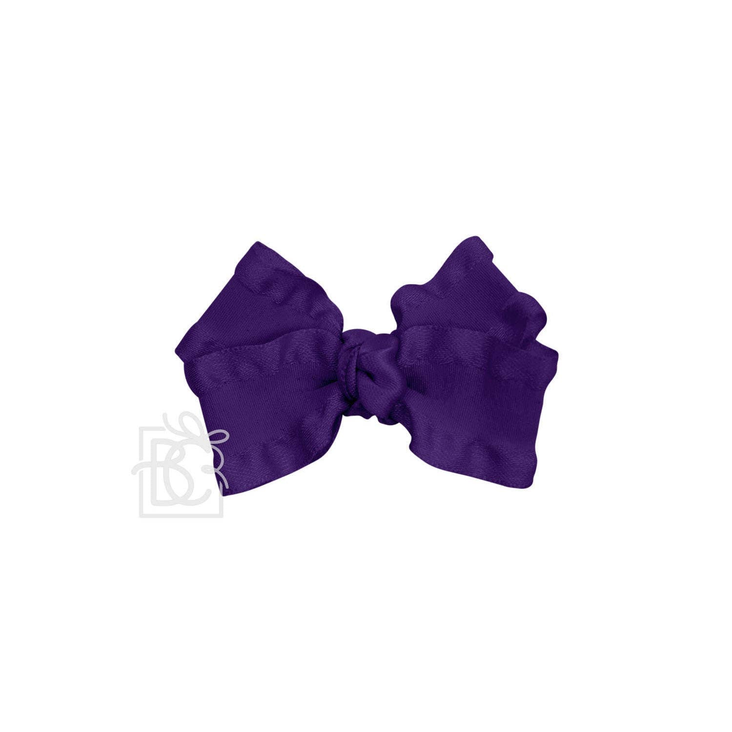 DOUBLE RUFFLE BOW ON CLIP