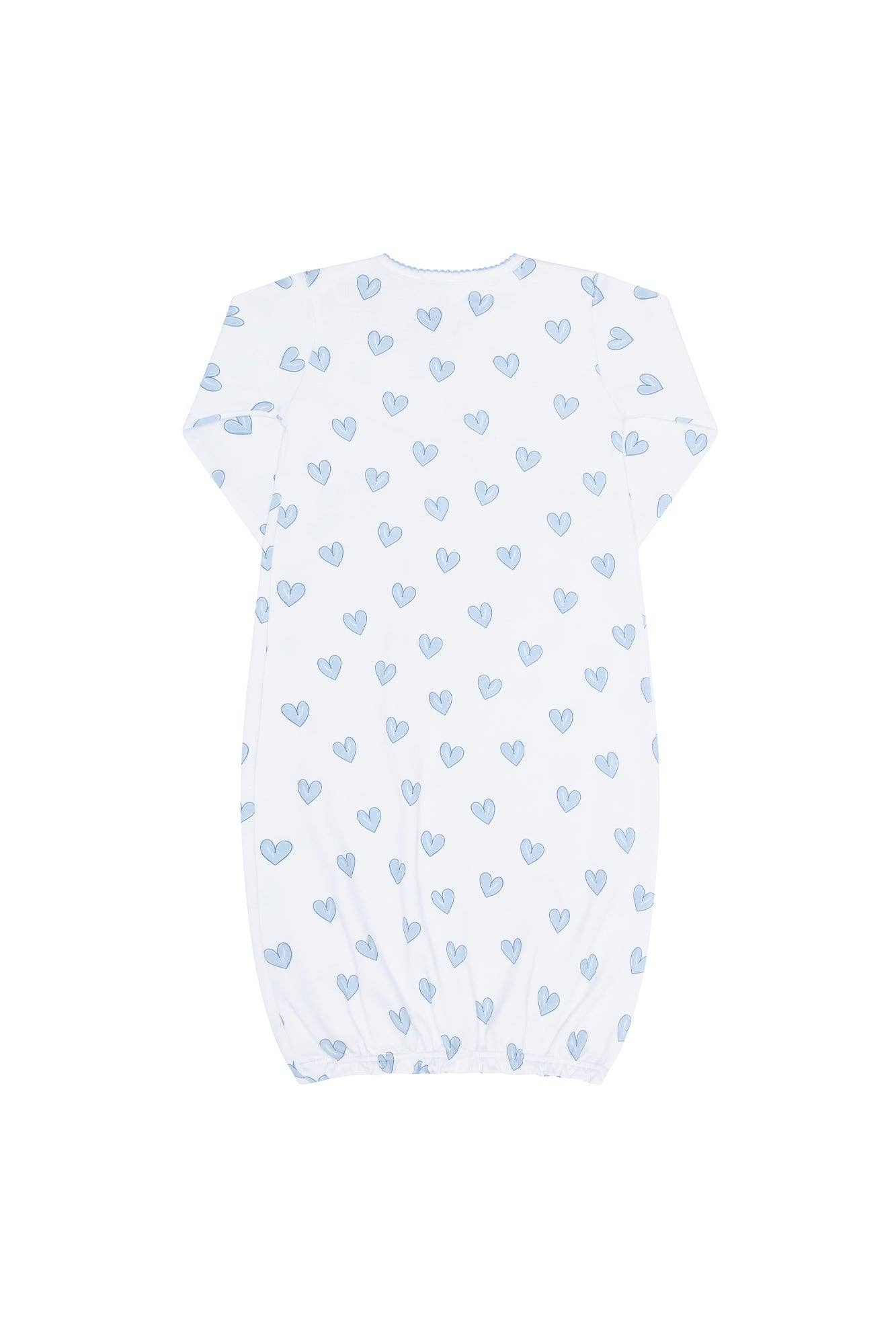 Blue Heart Print Gown