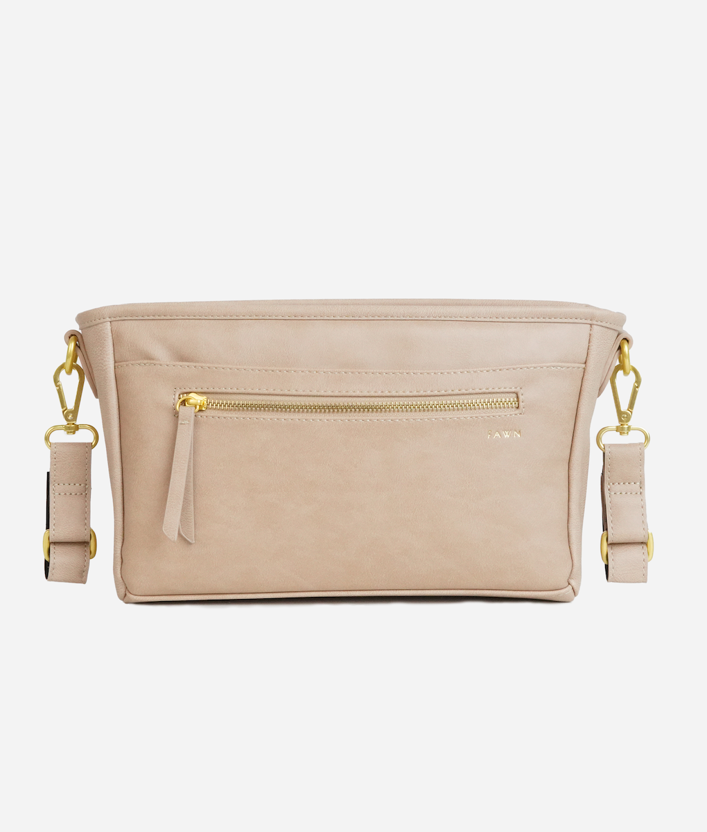 The Stroller Caddy - Faux Leather Bag With Adjustable Straps