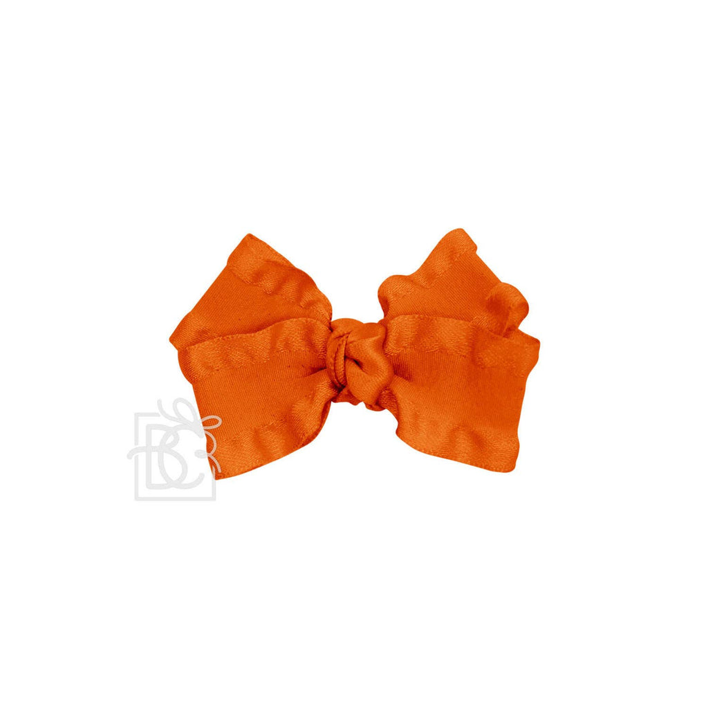 DOUBLE RUFFLE BOW ON CLIP