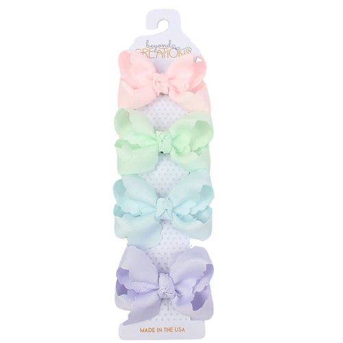 4 PACK -SMALL SCALLOPED BOW