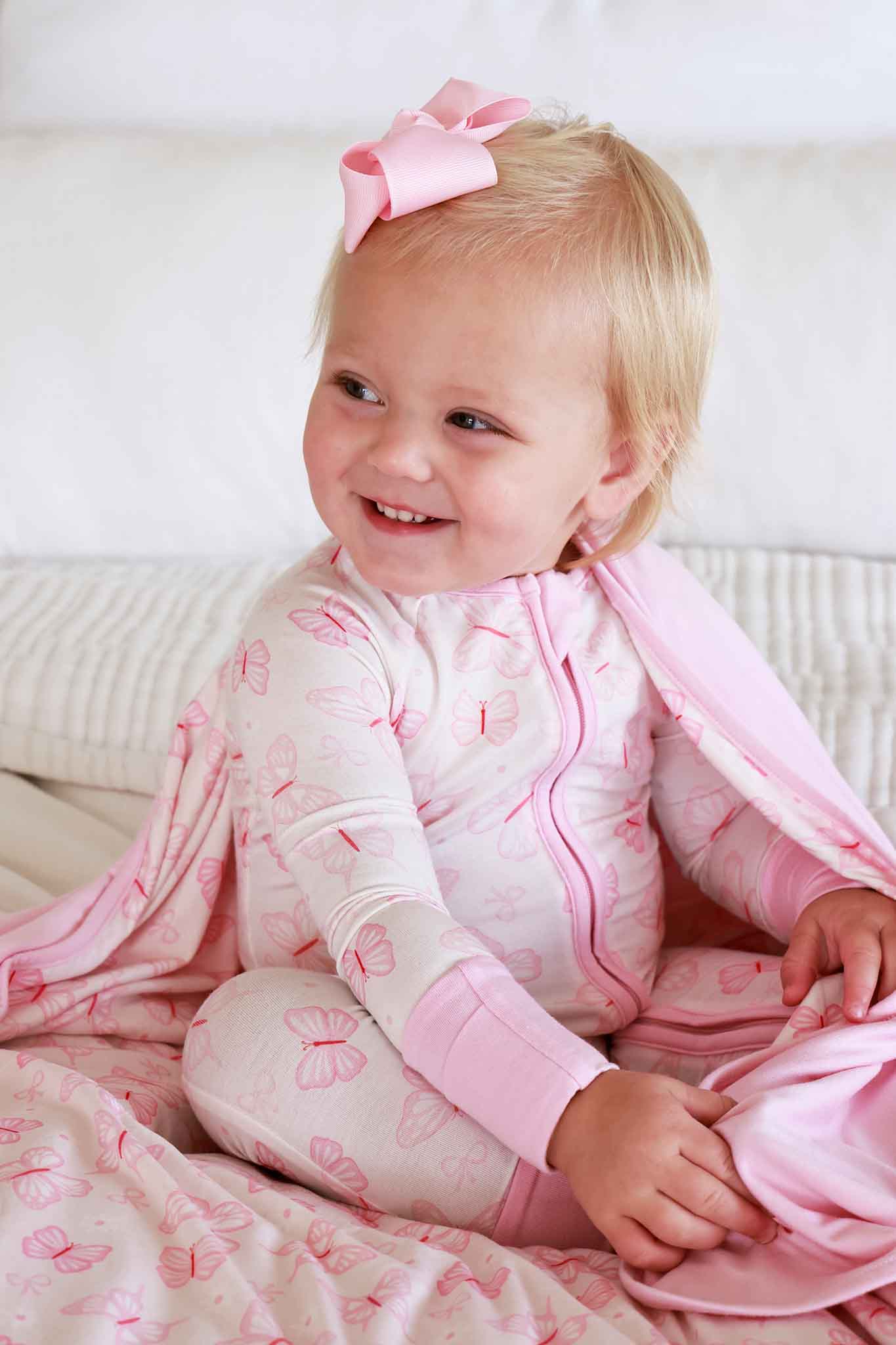 Convertible Zip Romper | Blooming Butterflies