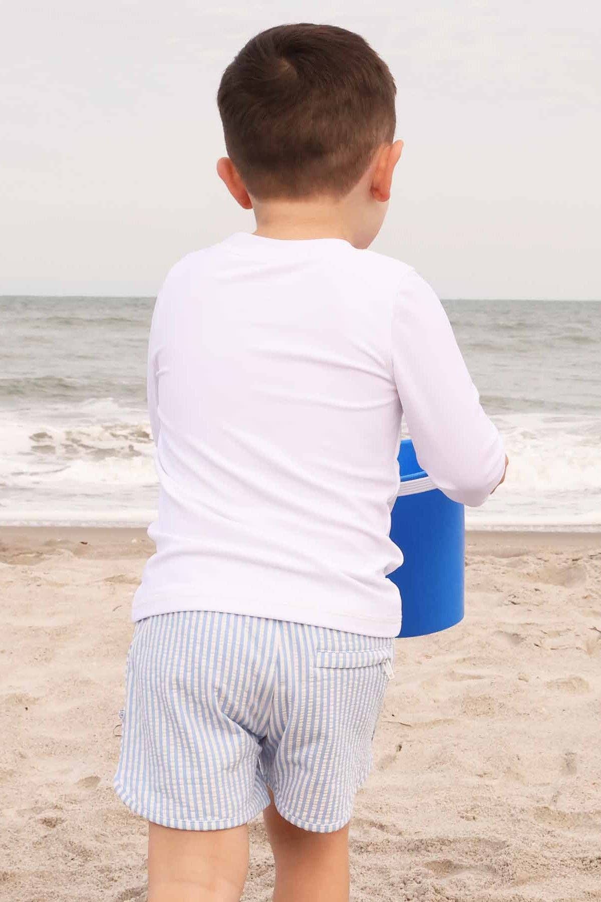 Long Sleeve Rash Guard Shirt | White Wholesale