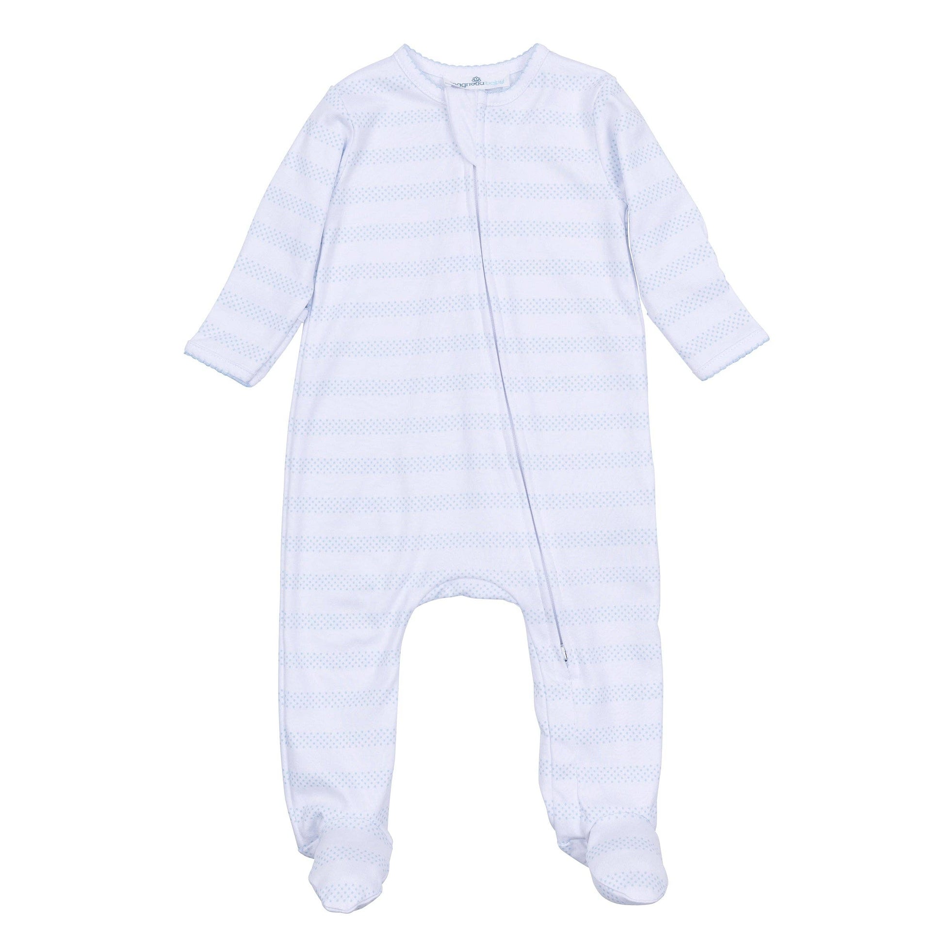 Baby of Mine Zip Footie - Light Blue