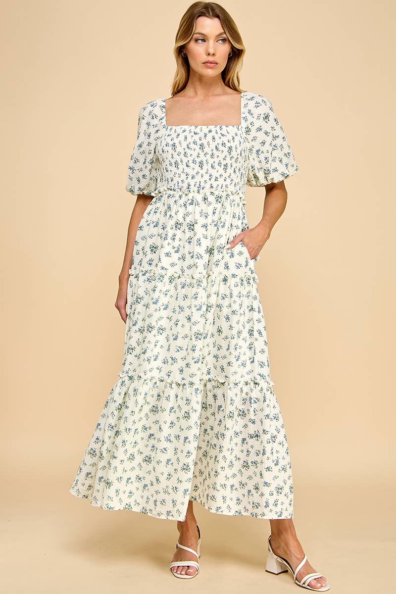 Hattie Blue Floral Dress