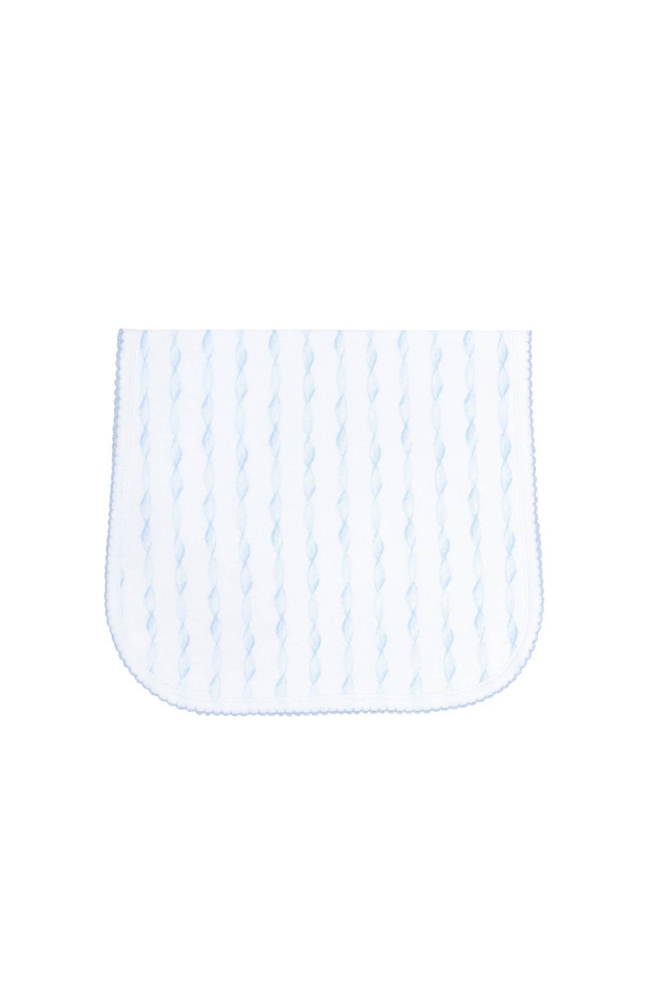 Twirls Burp Cloth -blue