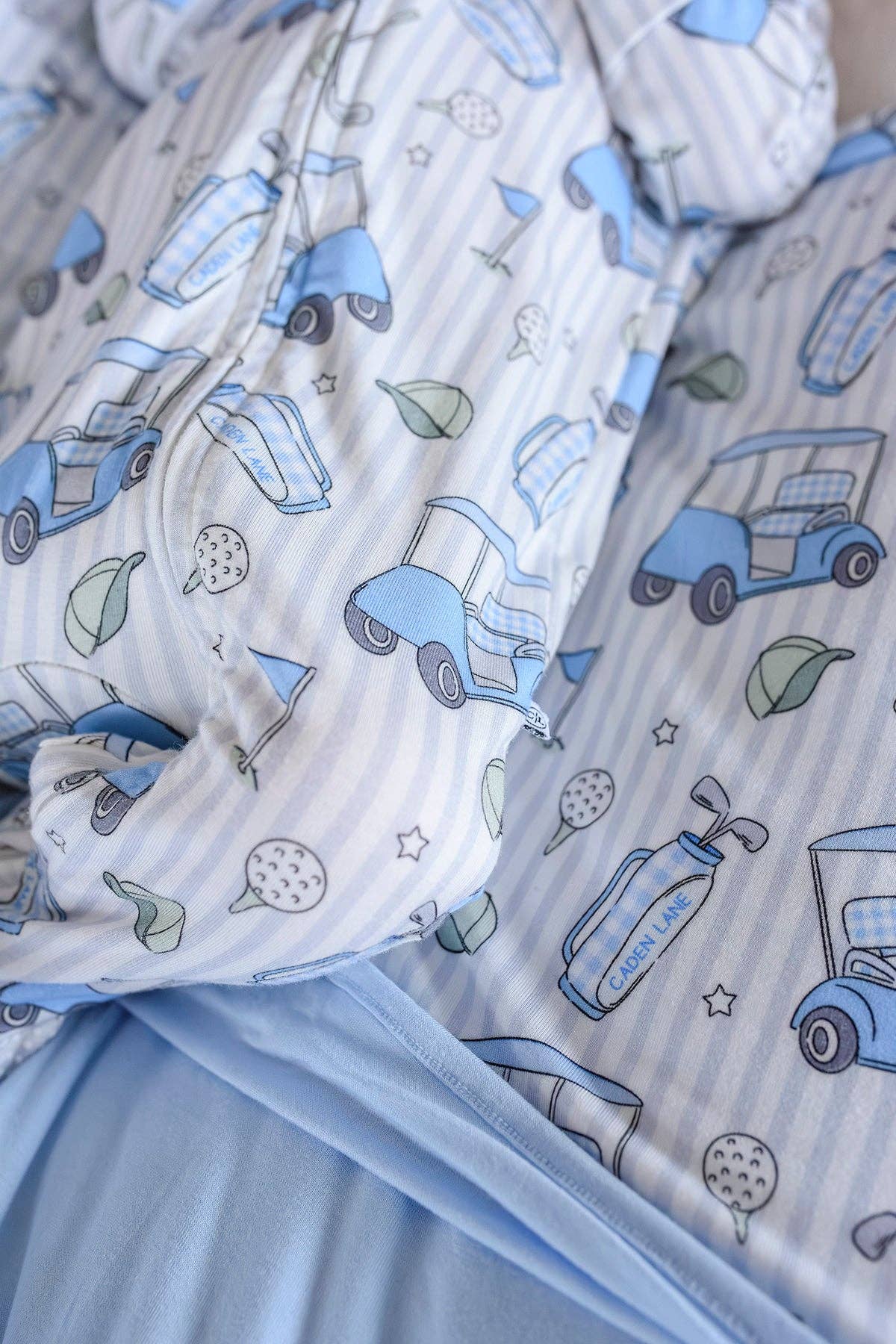 Zipper Footie | Caddie Crew Blue