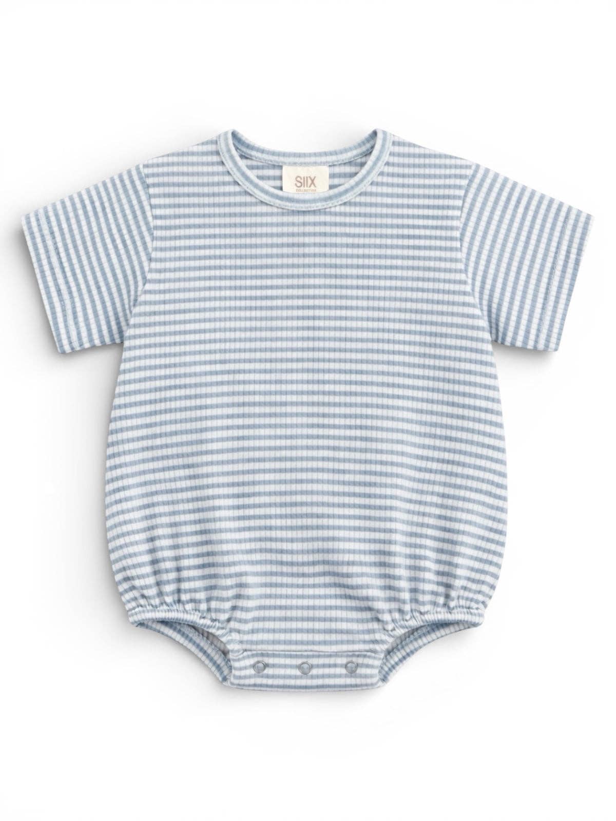 Blue Ribbed T-Shirt Bubble