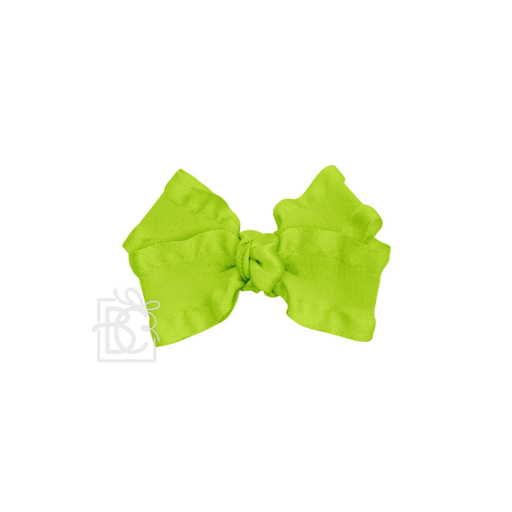 DOUBLE RUFFLE BOW ON CLIP