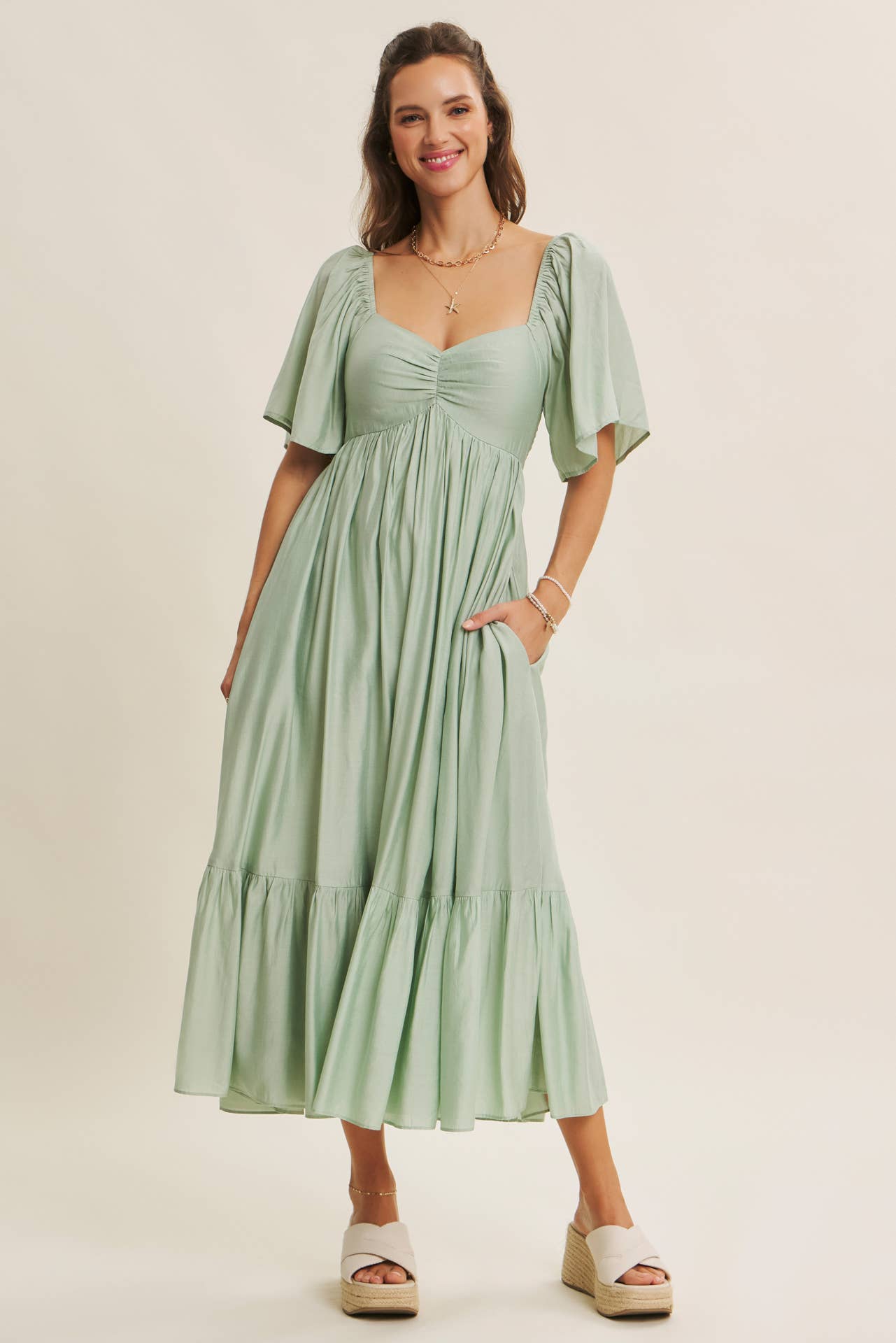WHISPERING WILLOW MIDI DRESS