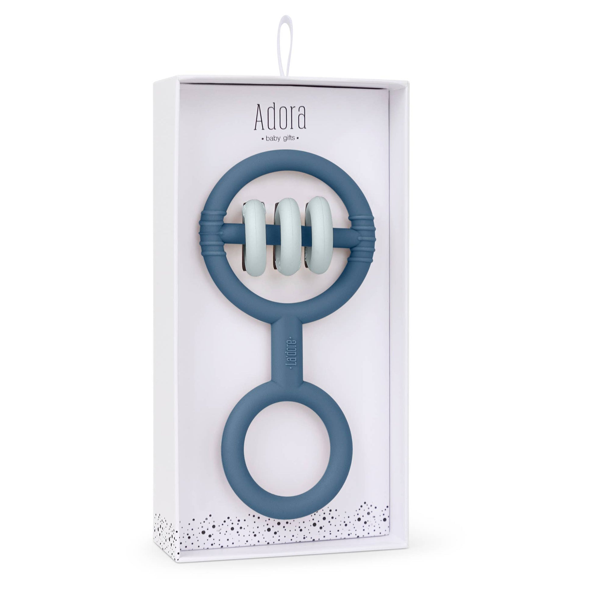 Rattle Teether - Denim