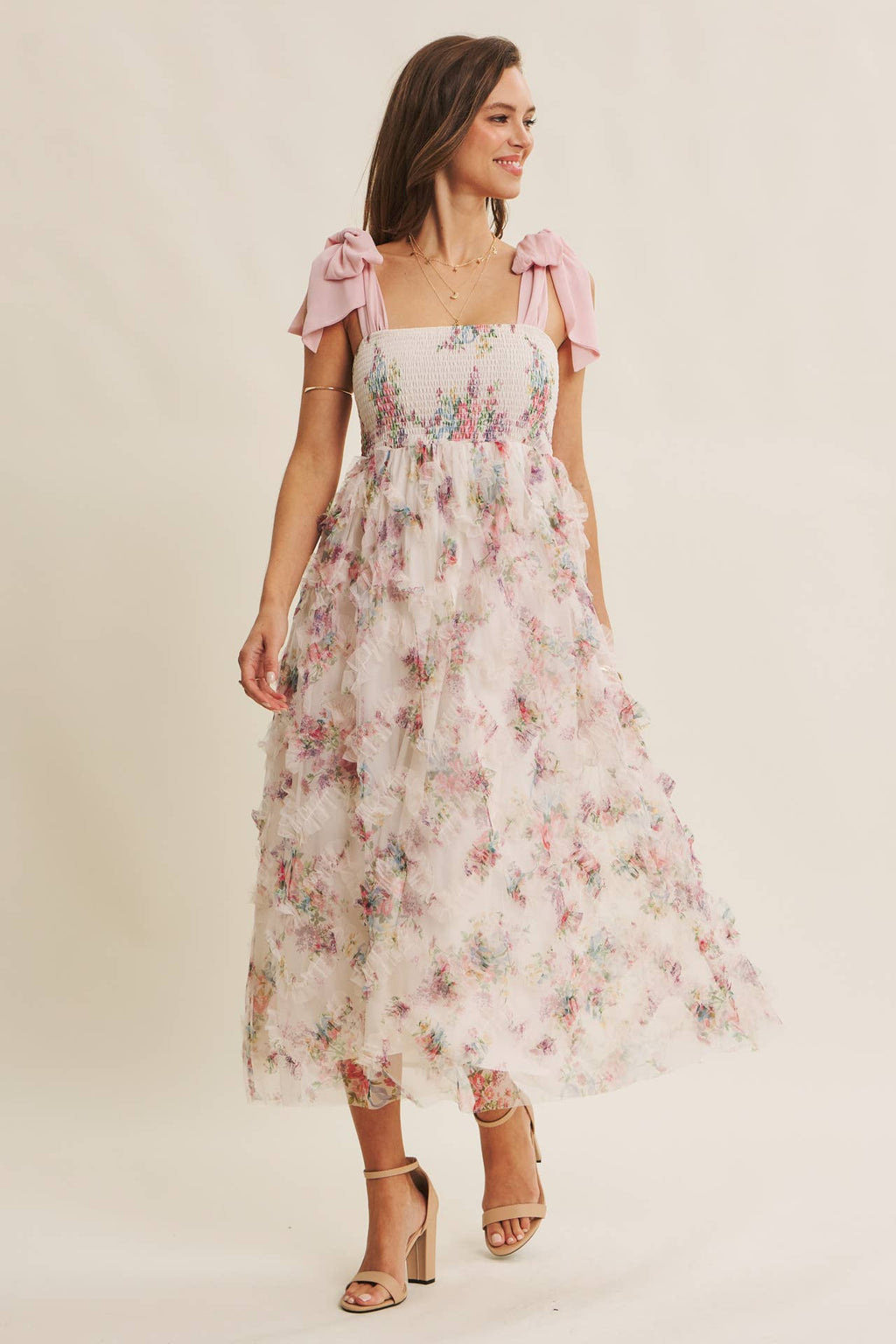 Rosie Petals Tie Dress