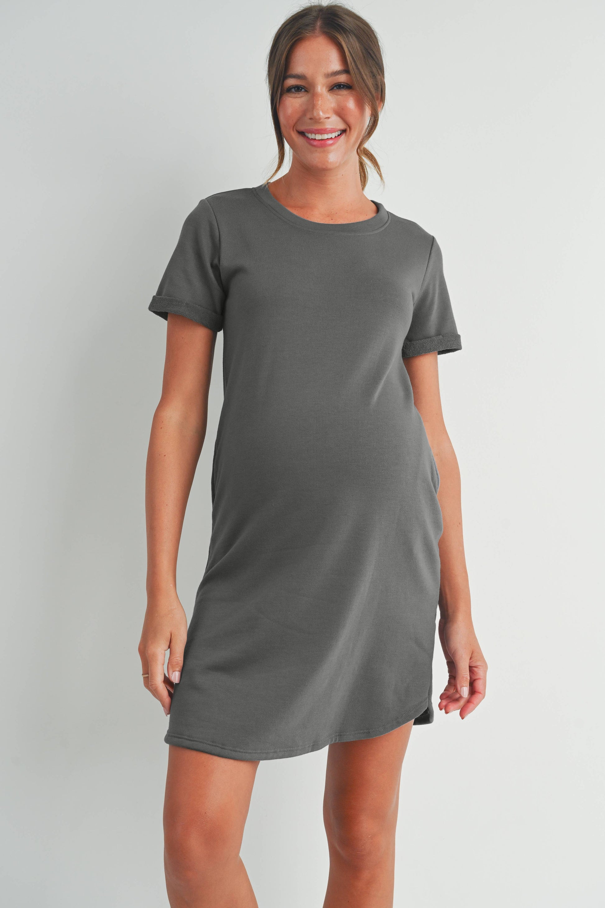Short Sleeve Maternity T-Shirt Dress