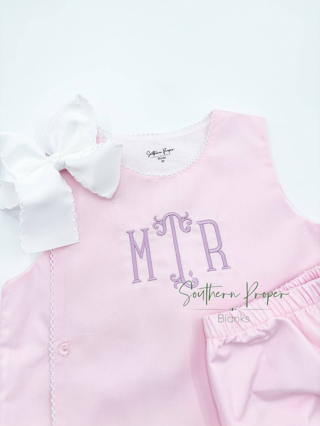 Picot Blank Bloomer Set -Rose