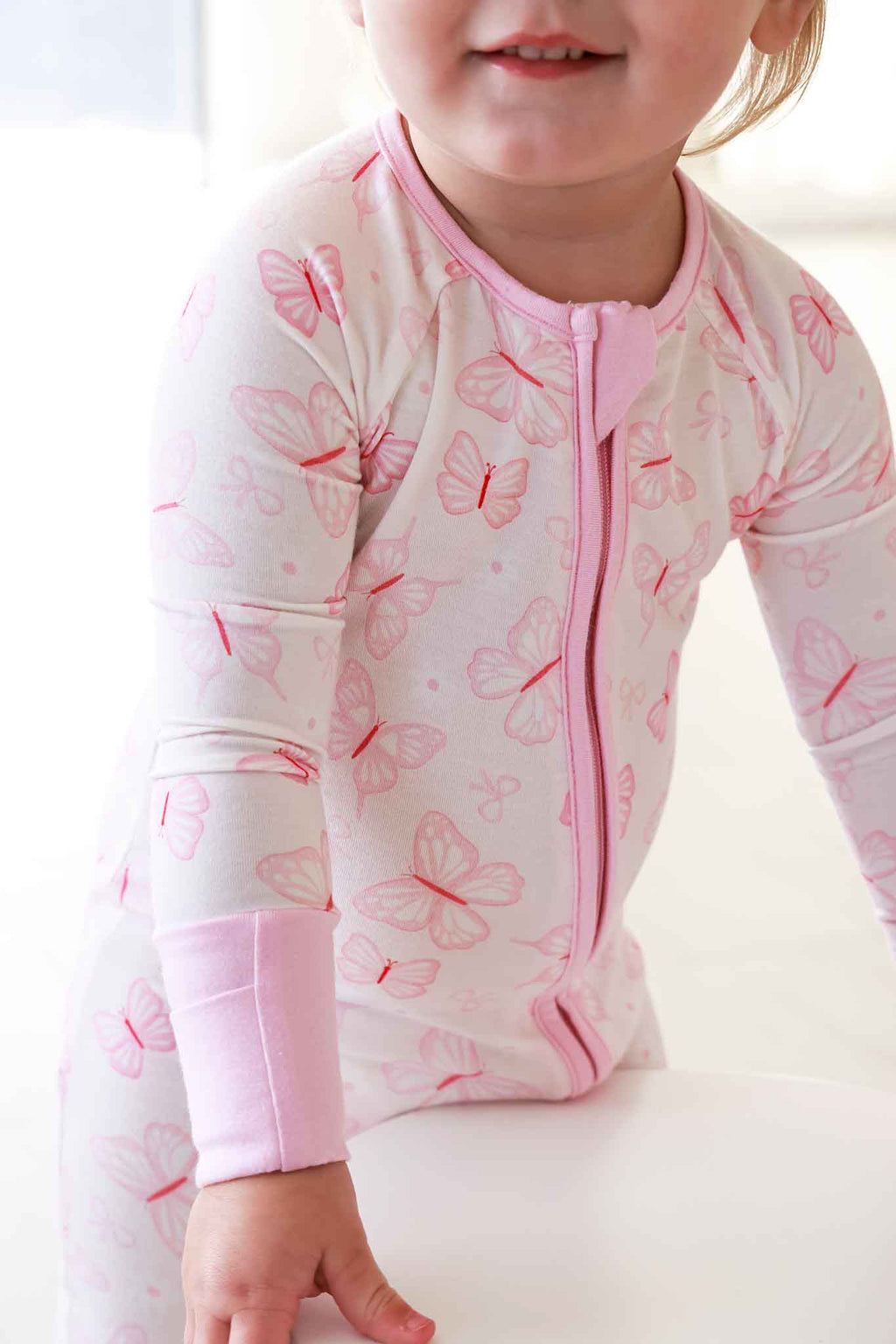 Convertible Zip Romper | Blooming Butterflies