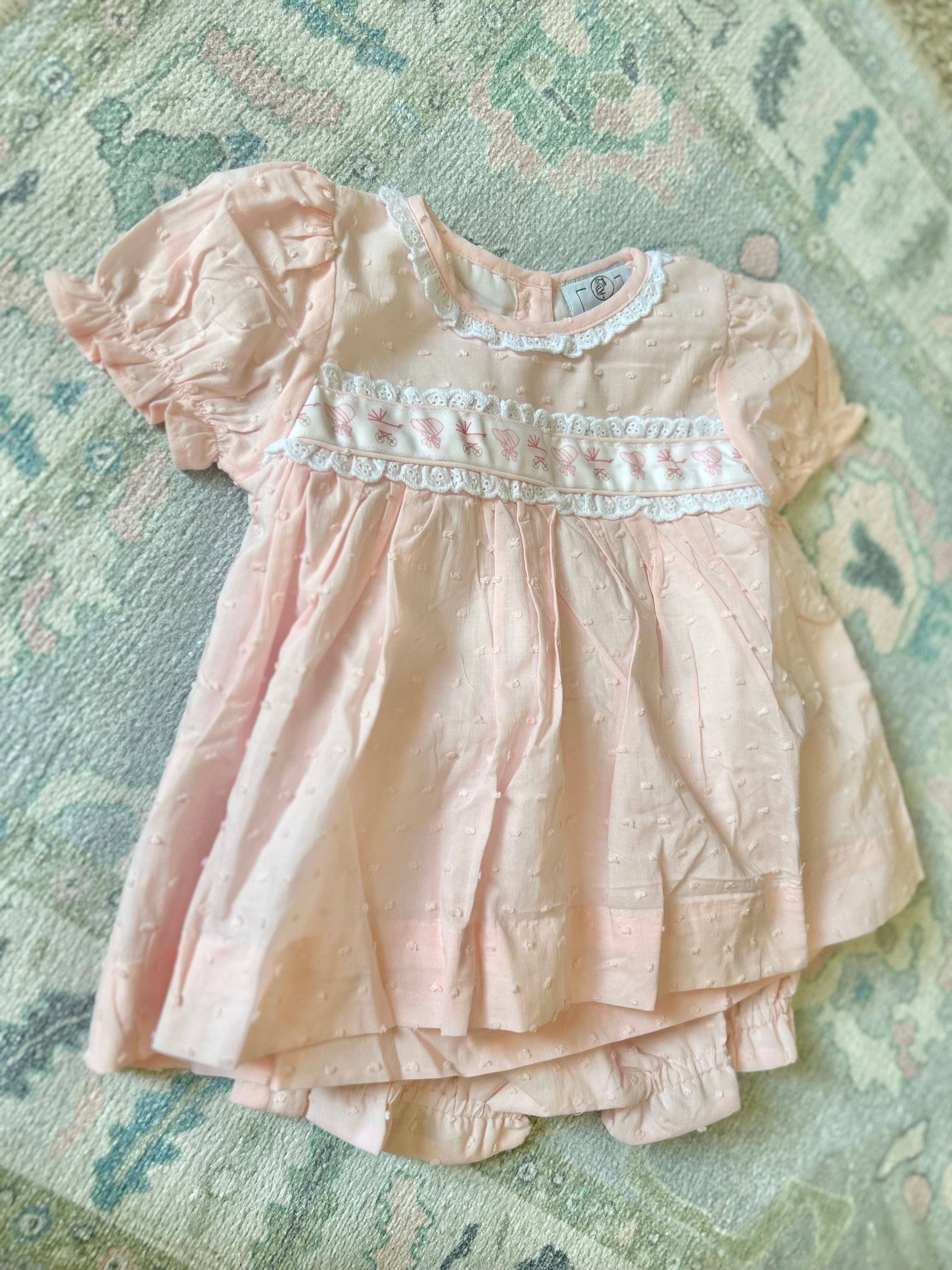 Bonnet Carriage Ribbon Bloomer Set