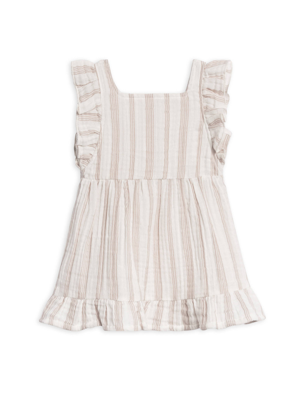 Organic Baby & Kids Jane Muslin Dress - Enzo Stripe / Beige