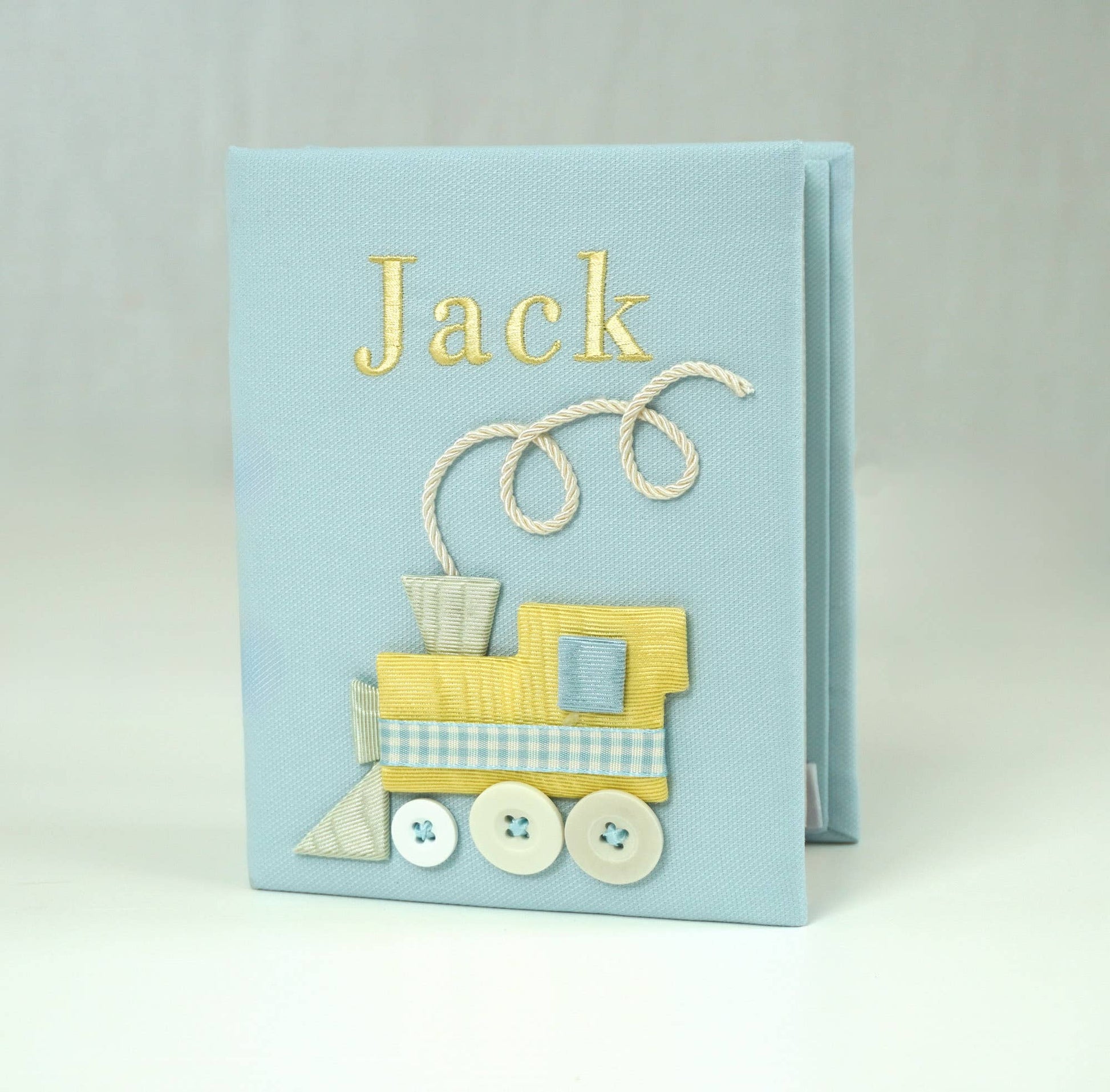 Choo Choo Train Small Hardbound Photo Album on Piqué Cotton