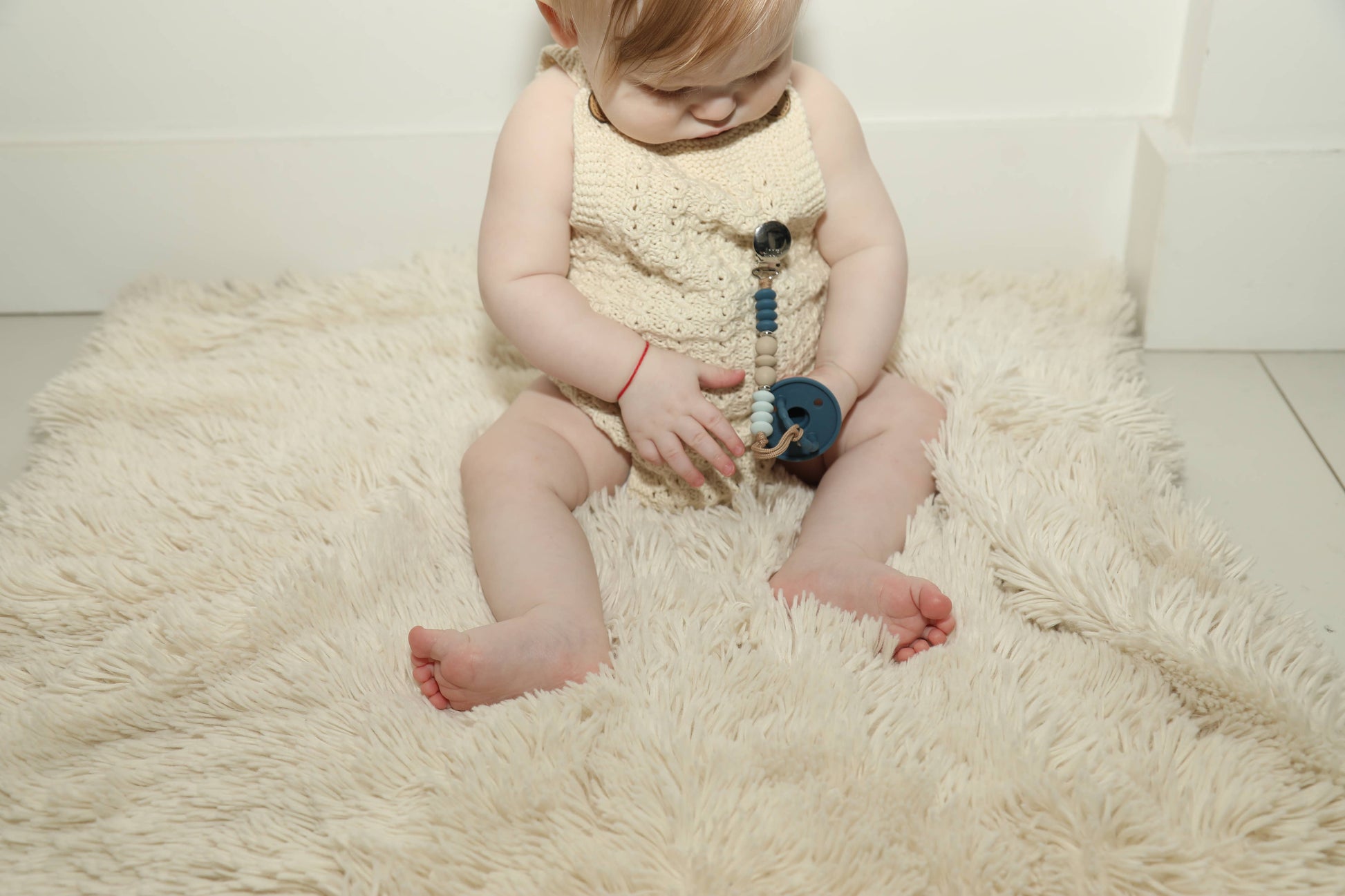Denim Trio Pacifier Clip