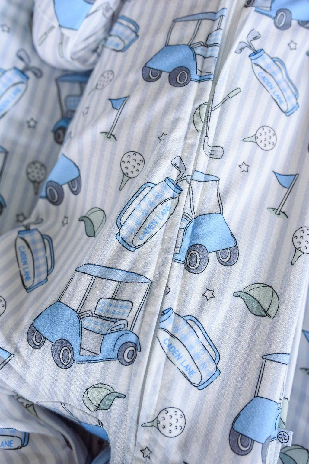 Zipper Footie | Caddie Crew Blue