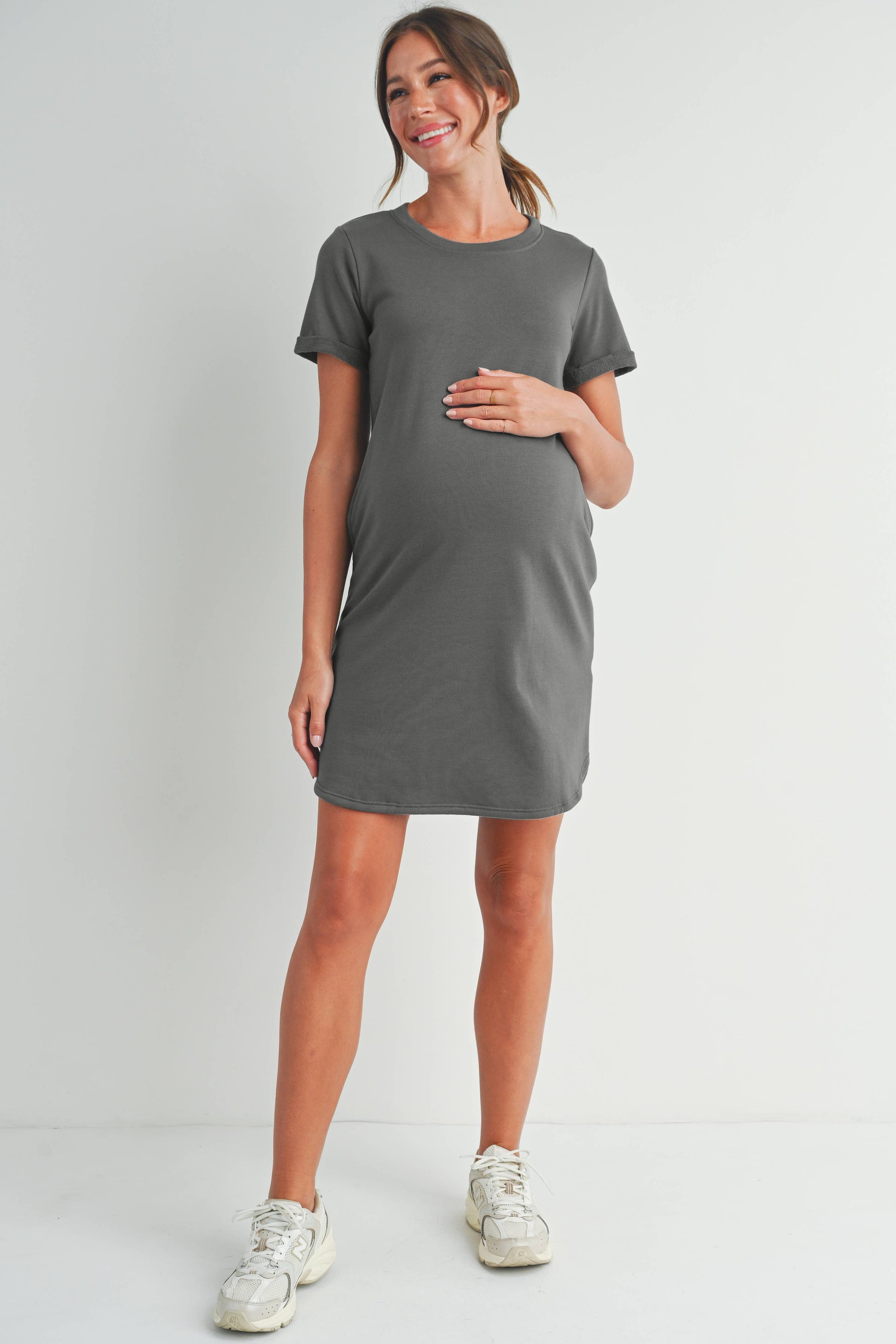 Short Sleeve Maternity T-Shirt Dress
