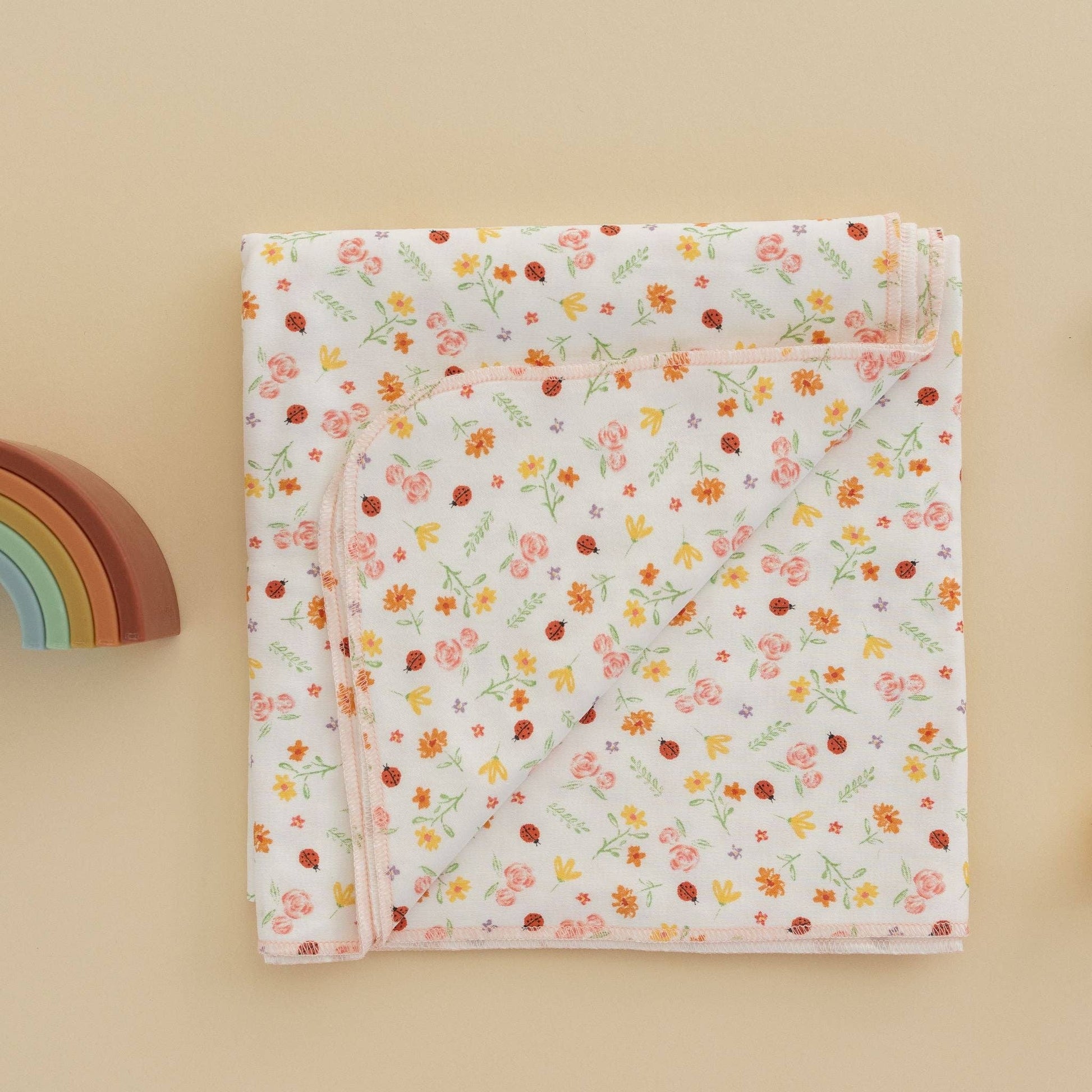Bugs and Blossoms Swaddle Blanket