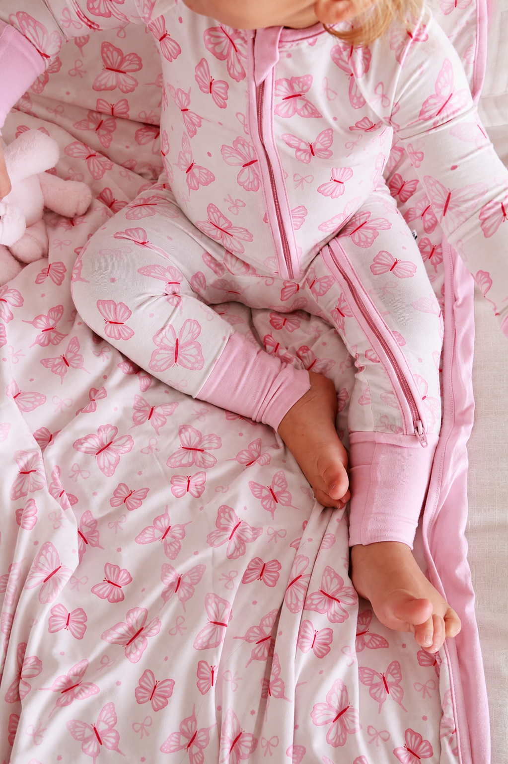 Convertible Zip Romper | Blooming Butterflies