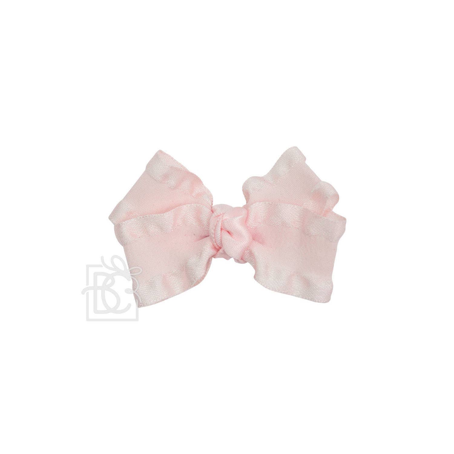 DOUBLE RUFFLE BOW ON CLIP