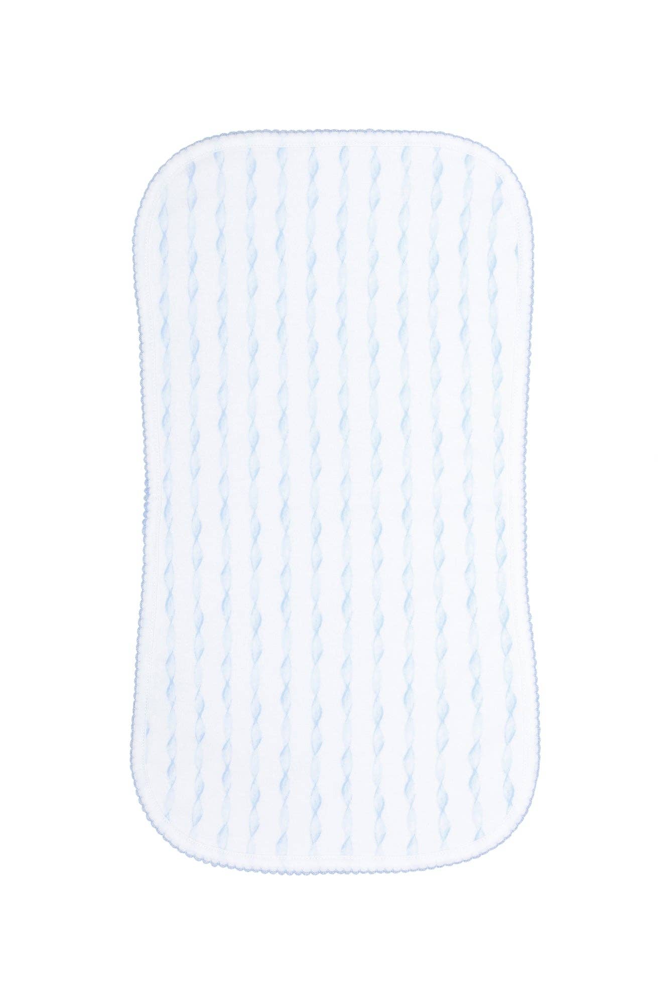 Twirls Burp Cloth -blue