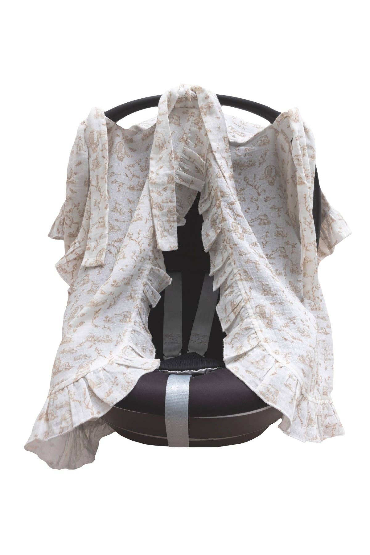 Stroller Cover SET- Toile De Jouy / Beige