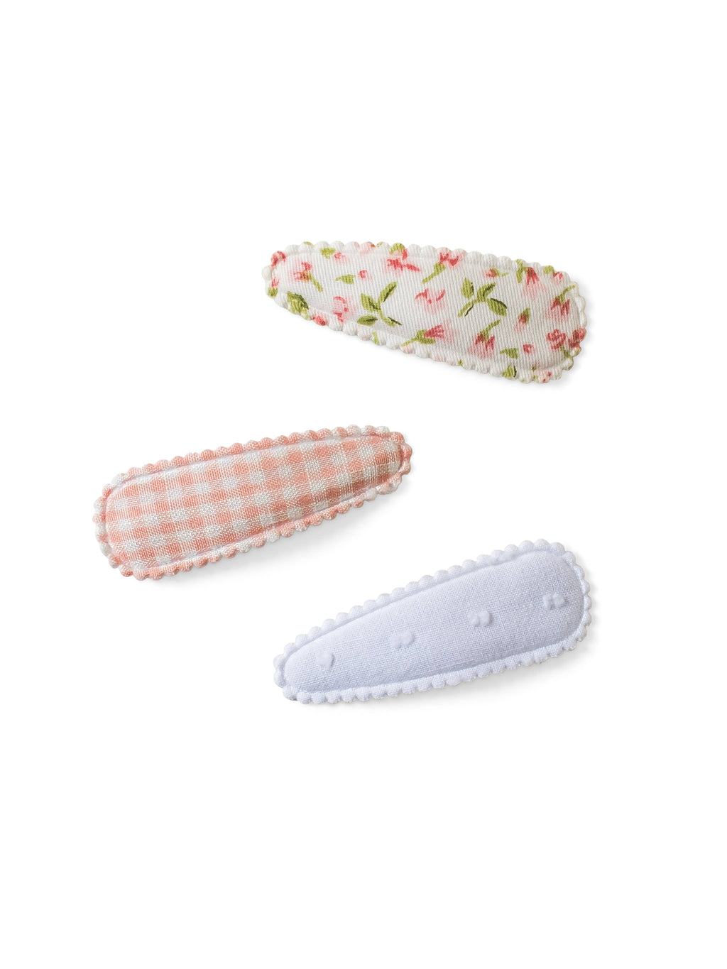 KENDI Baby Hair Clips 3 Pack - Pink Gingham