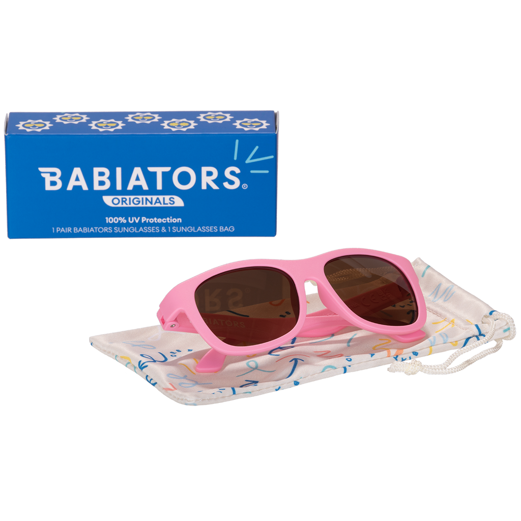 Candy Pink Navigator Sunglasses with Amber Lenses
