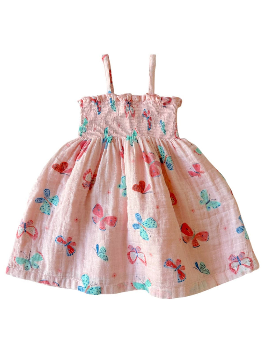 Butterflies Muslin Tube Dress
