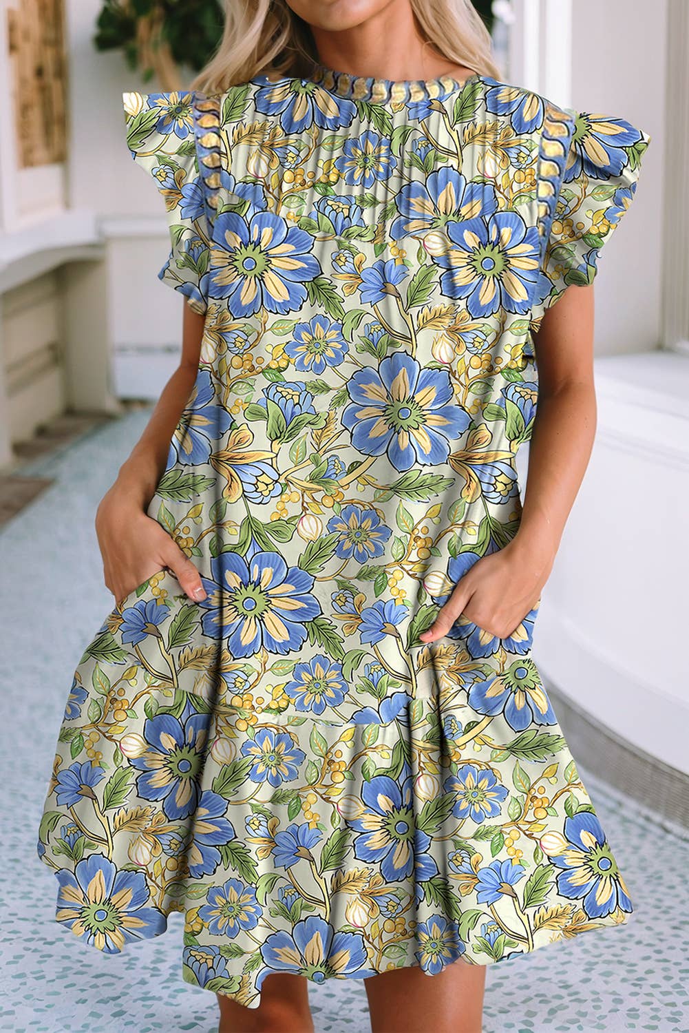 Botanical Short Sleeve Dress