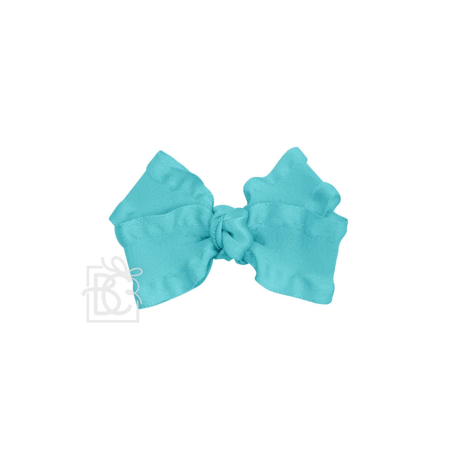 DOUBLE RUFFLE BOW ON CLIP